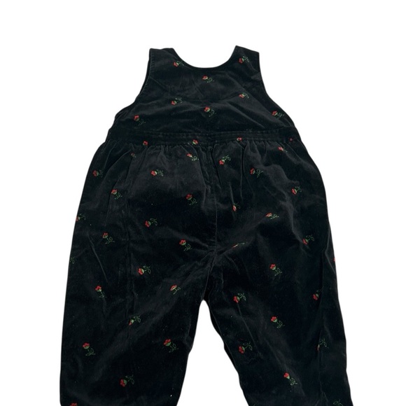 Baby Gap Overalls Months Vintage Velvet Black Rose Print Size XL 18-24 - Picture 5 of 9